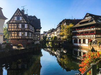 Reflection of buildings in city