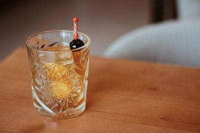 Close-up of drink on table