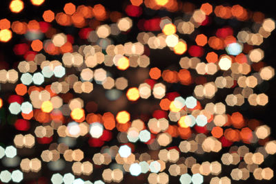 Defocused image of illuminated christmas lights