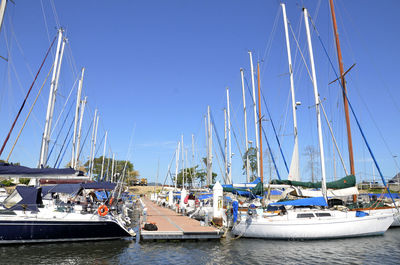 Boats in harbor