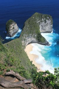 High angle view of sea against sky