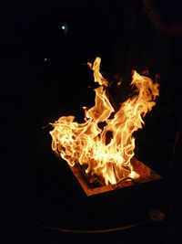 Close-up of campfire