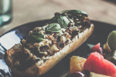 Close-up of food in plate