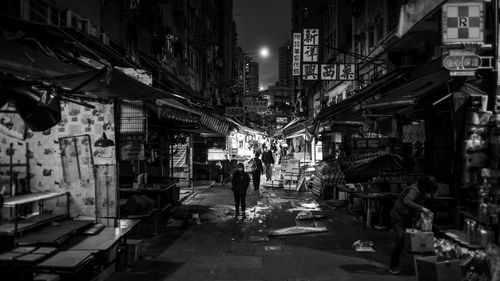 People walking on street