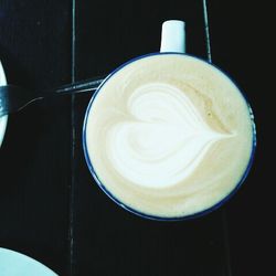 Close-up of cappuccino