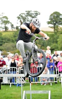 People riding bicycle