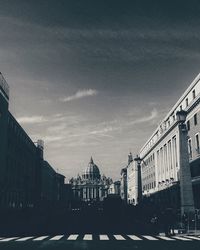 Road in city against sky