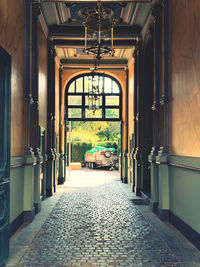 Empty corridor of building