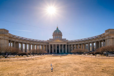 Kazan cathedral beautiful ancient architecture landmark of saint petersburg,russia