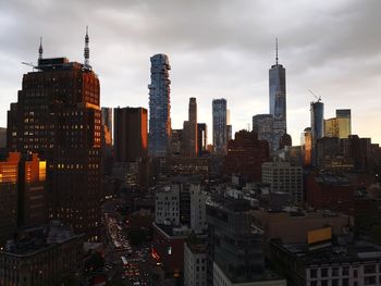 Skyscrapers in a city