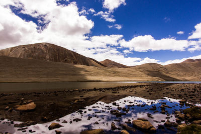 Scenic view of desert against sky