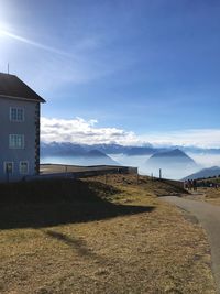 Scenic view of buildings against sky