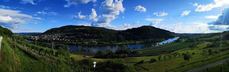 Panoramic view of landscape against sky