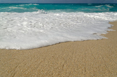 Waves rushing towards shore