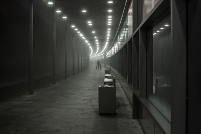 Illuminated underground walkway