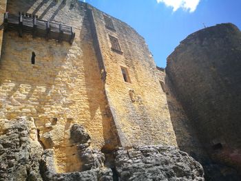 Low angle view of fort