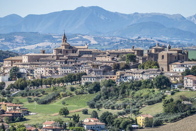 Aerial view of corinaldo