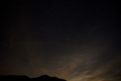 Low angle view of sky at night