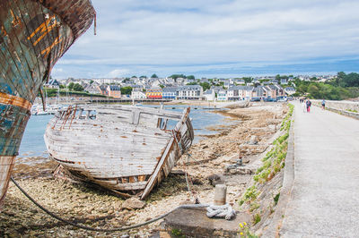 Panoramic view of beach against sky