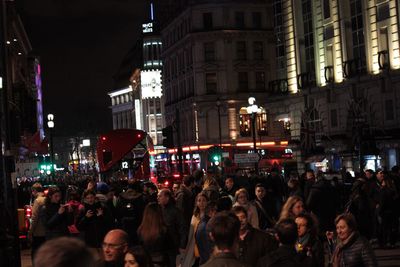 Crowd at night