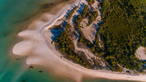 High angle view of beach