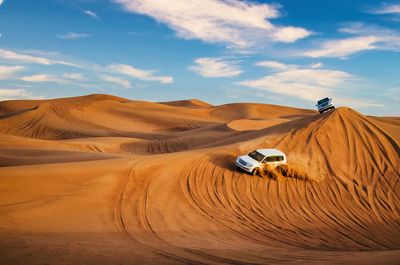 Scenic view of desert against sky