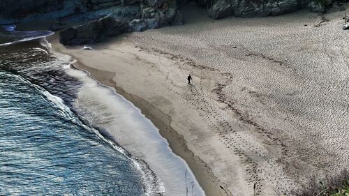 Scenic view of sandy beach