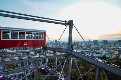 Giant ferris wheel in vienna against sky