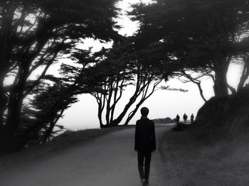 People walking on road