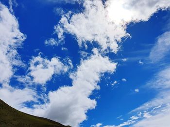 Low angle view of clouds in sky