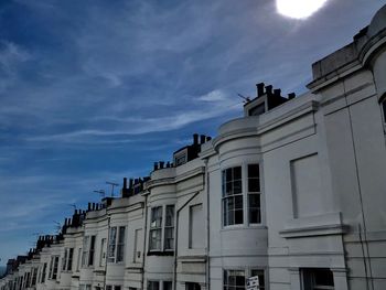 Low angle view of buildings against sky