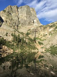 Scenic view of rocky mountains against sky