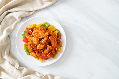 Close-up of food in plate