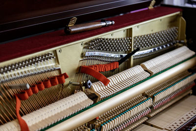 Close-up of piano keys