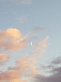 Low angle view of sky at sunset