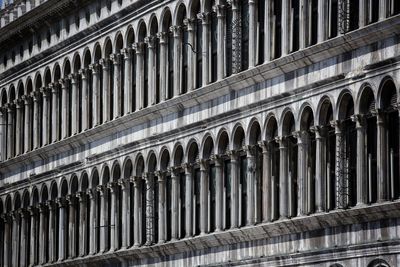 Full frame shot of architectural columns in historical building