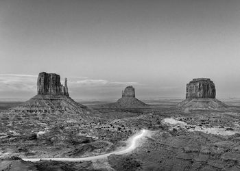 Scenic view of desert against sky