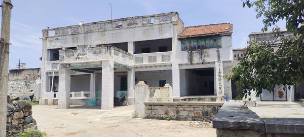 Exterior of old building against sky