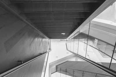 Upside down image of staircase in modern building