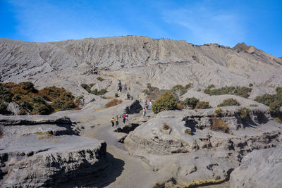 Hiking trails to the slopes of mount bromo