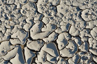 Full frame shot of cracked field