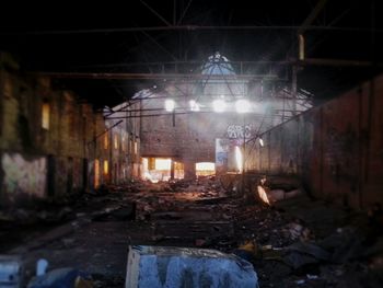 Interior of abandoned building