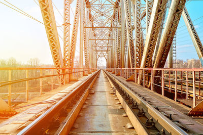 Railway bridge against sky