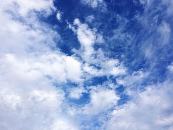 Low angle view of cloudy sky