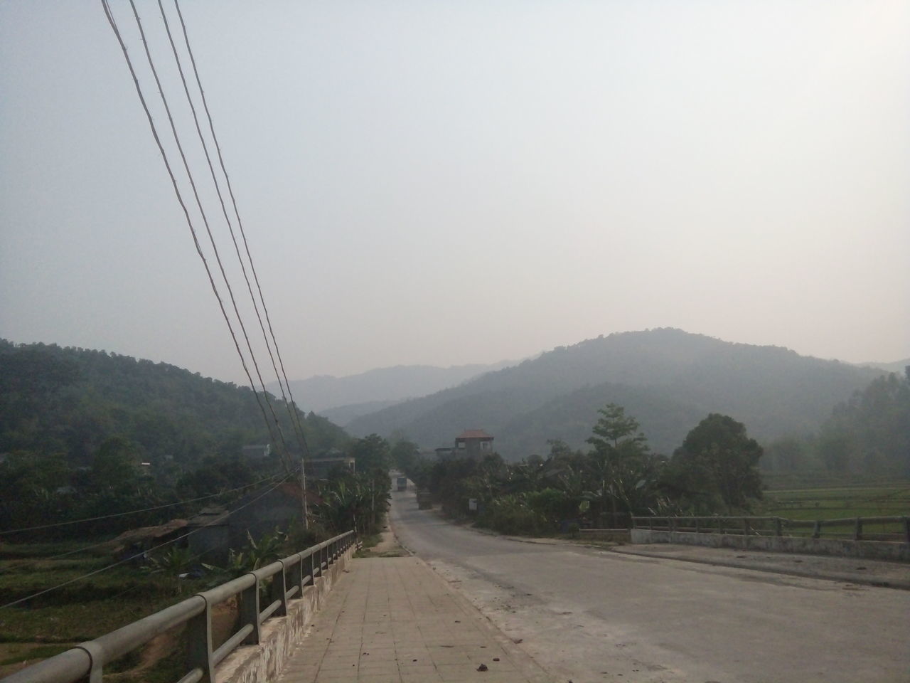 ROAD PASSING THROUGH MOUNTAINS