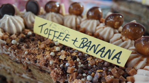 Close-up of cake