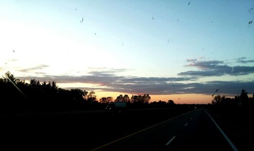 Country road at sunset