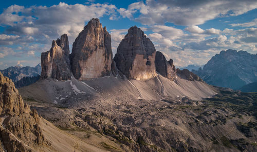 Panoramic view of mountains against sky