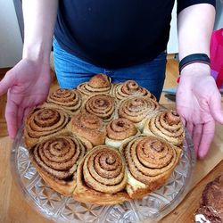 High angle view of cake on plate