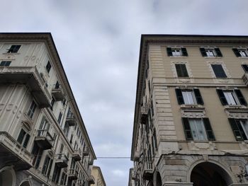 Low angle view of buildings against sky